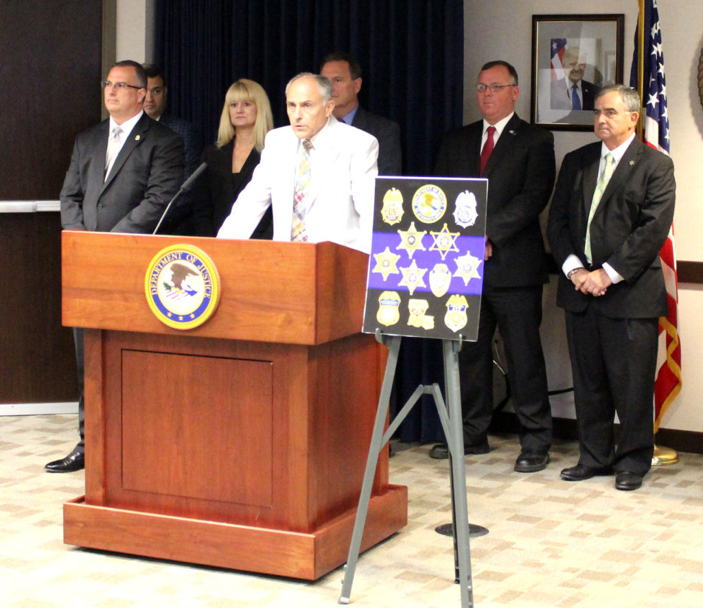 US Attorney Peter Strasser speaks at Monday's Press Conference Press Conference 7 1 2019 (Peter Strasser)