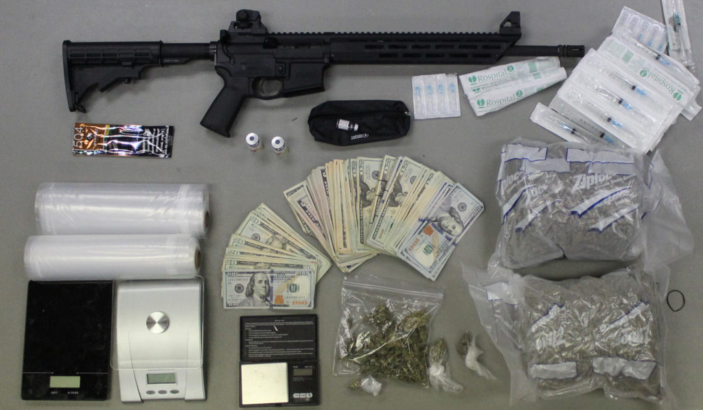 Items seized during the arrest of Chad Fletcher