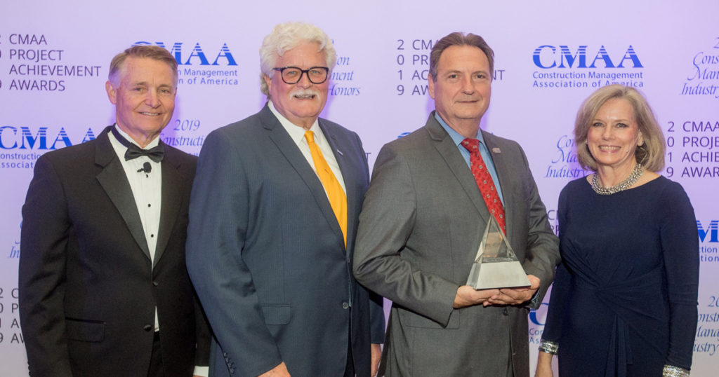 Pictured from left to right: Tim Murchison (CMAA Chair), Bill Lacher (Project Manager, Best Management Practices Consulting, LLC), Sheriff Craig Webre, and Andrea Rutledge (CMAA Executive Director)