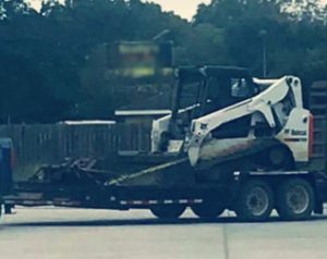 Stolen Track Loader With Trailer