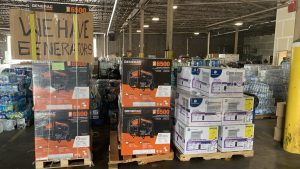 Pictured are the generators and air conditioning units acquired for LPSO deputies in need.